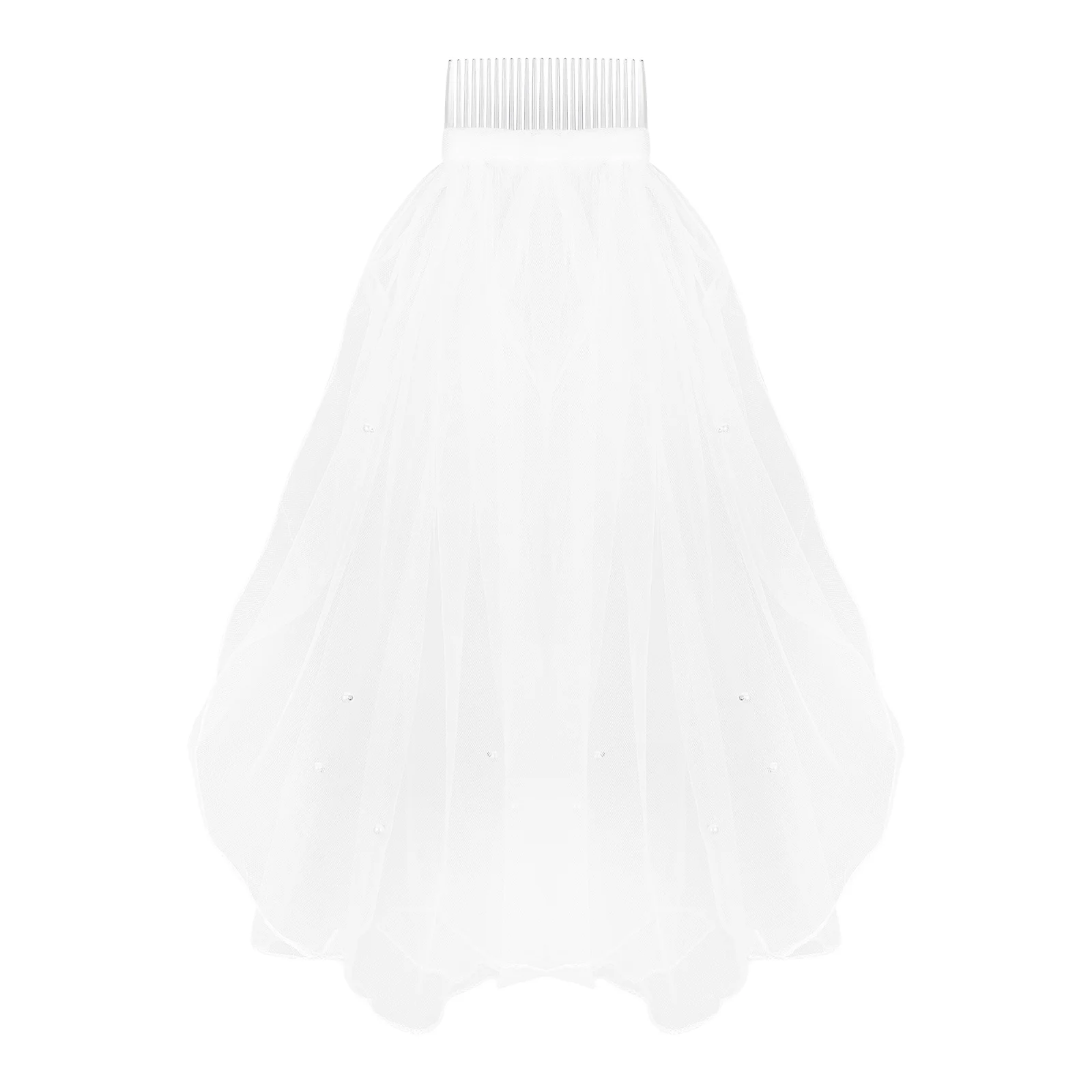 

Elegant Wedding Comb Waist Length Short Bridal Short Wedding Veil Veil for Bridal Veils Bride Accessories