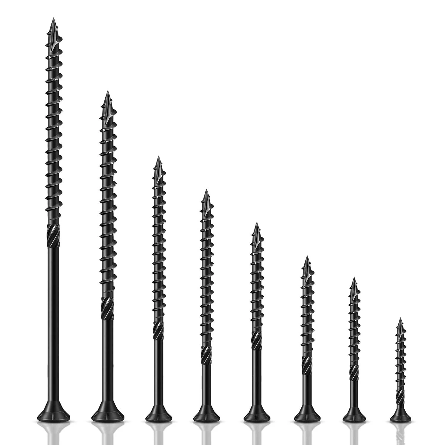 #10x3 Deck Screws 50-100Pcs Carbon Steel T25 Torx Drive Self-Tapping Wood Screws for Outdoor Fence Decking Decoration