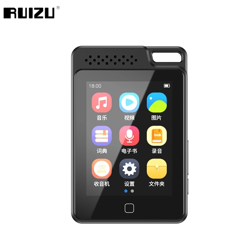 RUIZU C1 16g/32g/64GB HiFi Music MP3 Player With BT V5.0 Audio Player Support Speaker TF Card Recording E-Book Video