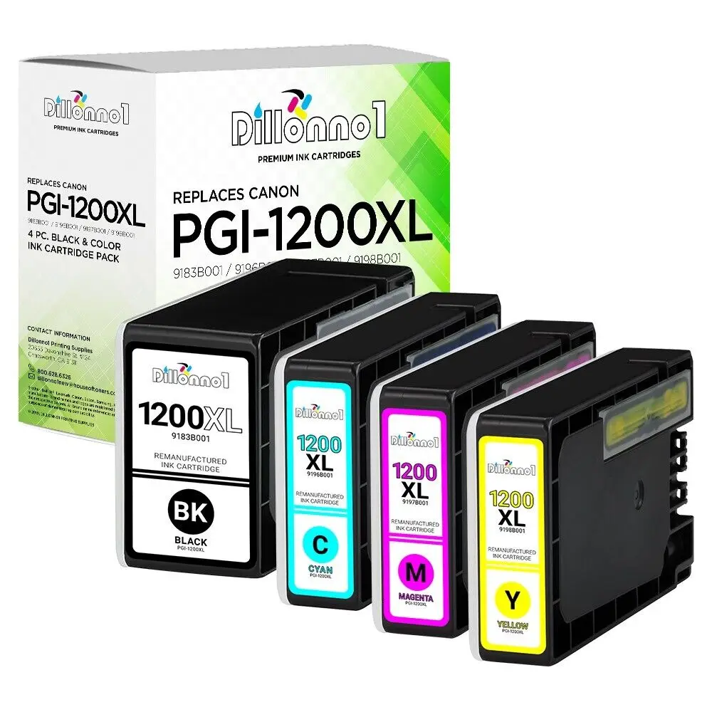 

4pk PGI-1200XL PGI1200XL Ink Cartridges for Canon Maxify MB2320 MB2720 Printers