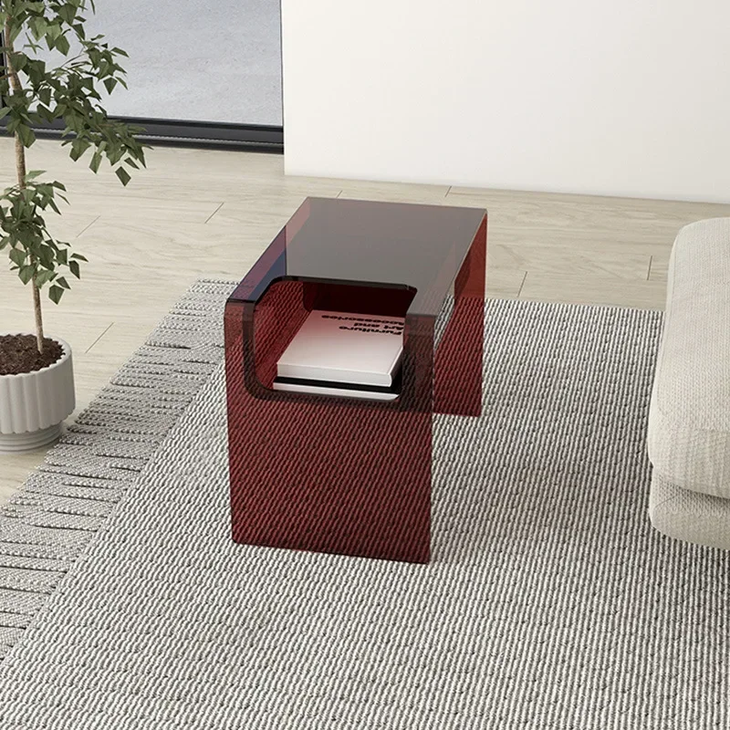 New Model Acrylic Side Table Sofa Small Side Table Light Luxury Living Room Bay Window Coffee Table Transparent Corner Table
