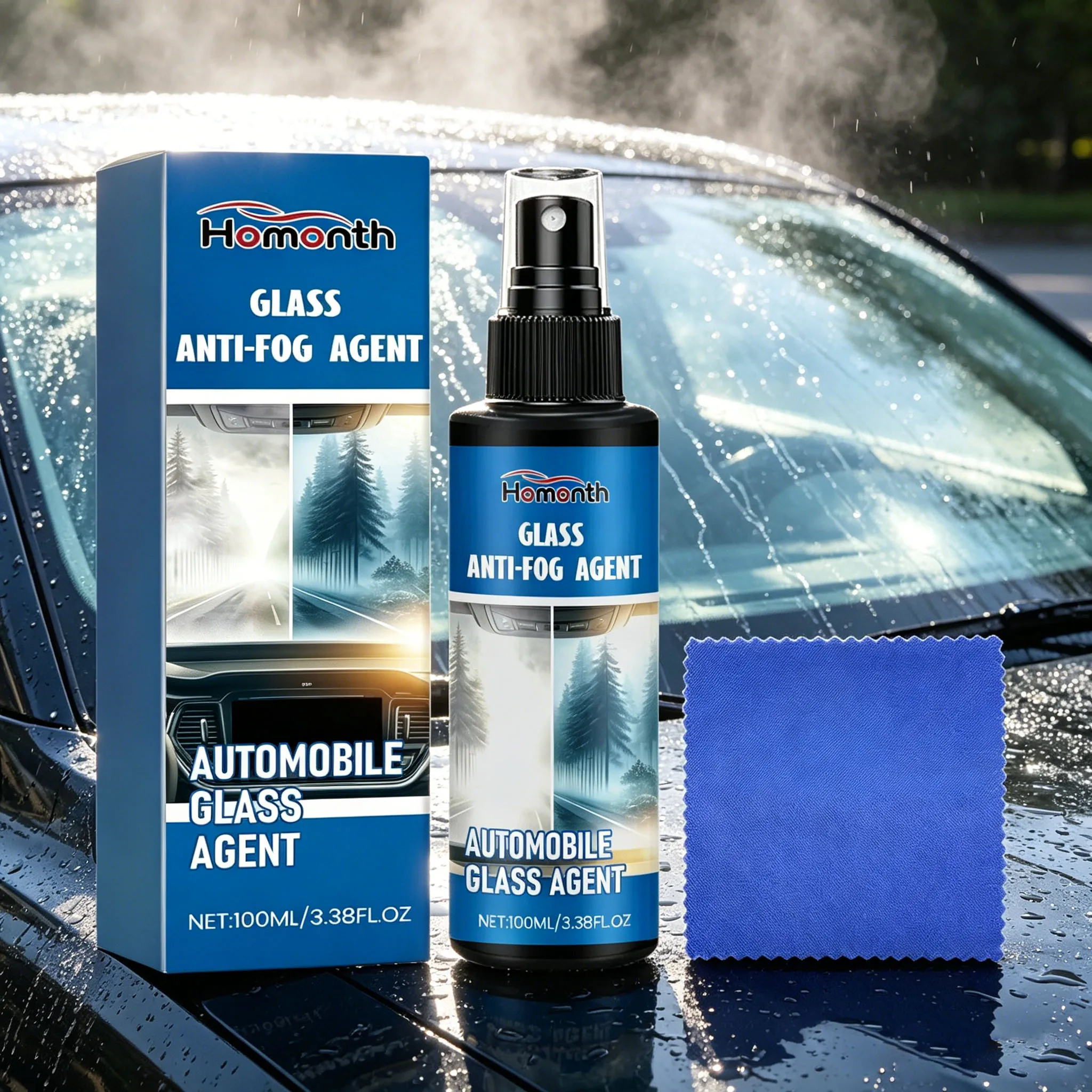 Car Glass Anti-Fog Agent Waterproof Rainproof Enhanced Visibility Keeping Clear Vision Motorcycle Helmet Anti-Rain Coating Agent