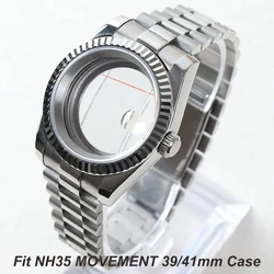 40mm high-end watch accessory men's case 8285/8215 suitable for 31mm dial with sapphire mirror suitable for 8285 movement