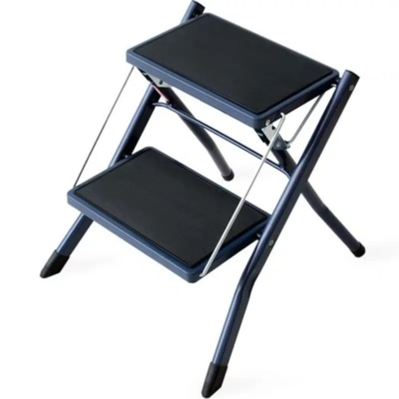 

Two‑Tier Metal Step Ladder, Foldable Climbing Stool, Kitchen 2‑Step Helper, Easy‑Store Climbing Platform—For Home & Workshop