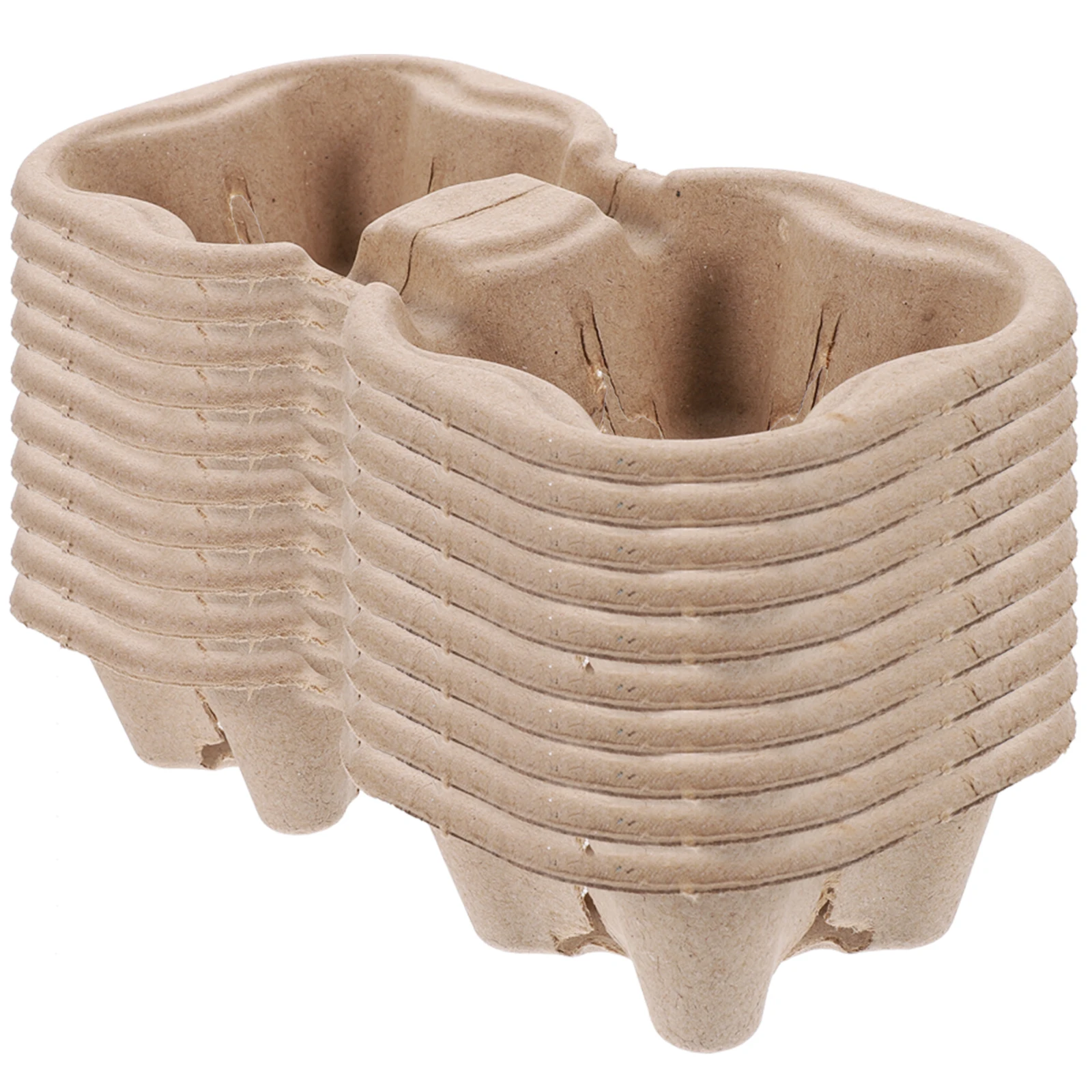 

25 Pcs Takeout Cup Holder Safe Healthy Coffee Trays Drink Carrier Stackable Mug Food Delivery Beverage Accessory