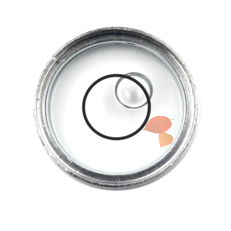 Transparent Circular Metal Bubble Level Diameter 17mm 18mm Horizontal Flat Water Leveling Measuring Instrument Component 1PCS