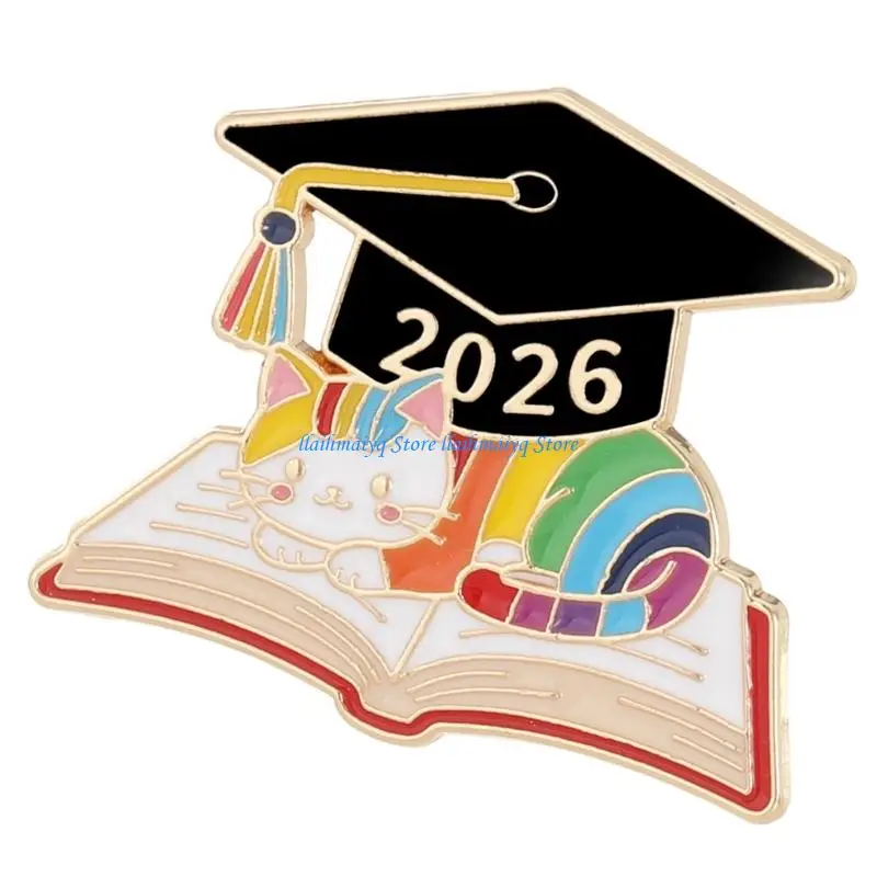

573B 2026 Year Themed Enamel Brooch Safety Badge Pin Symbolizing Knowledge And Success For Graduation Ceremony