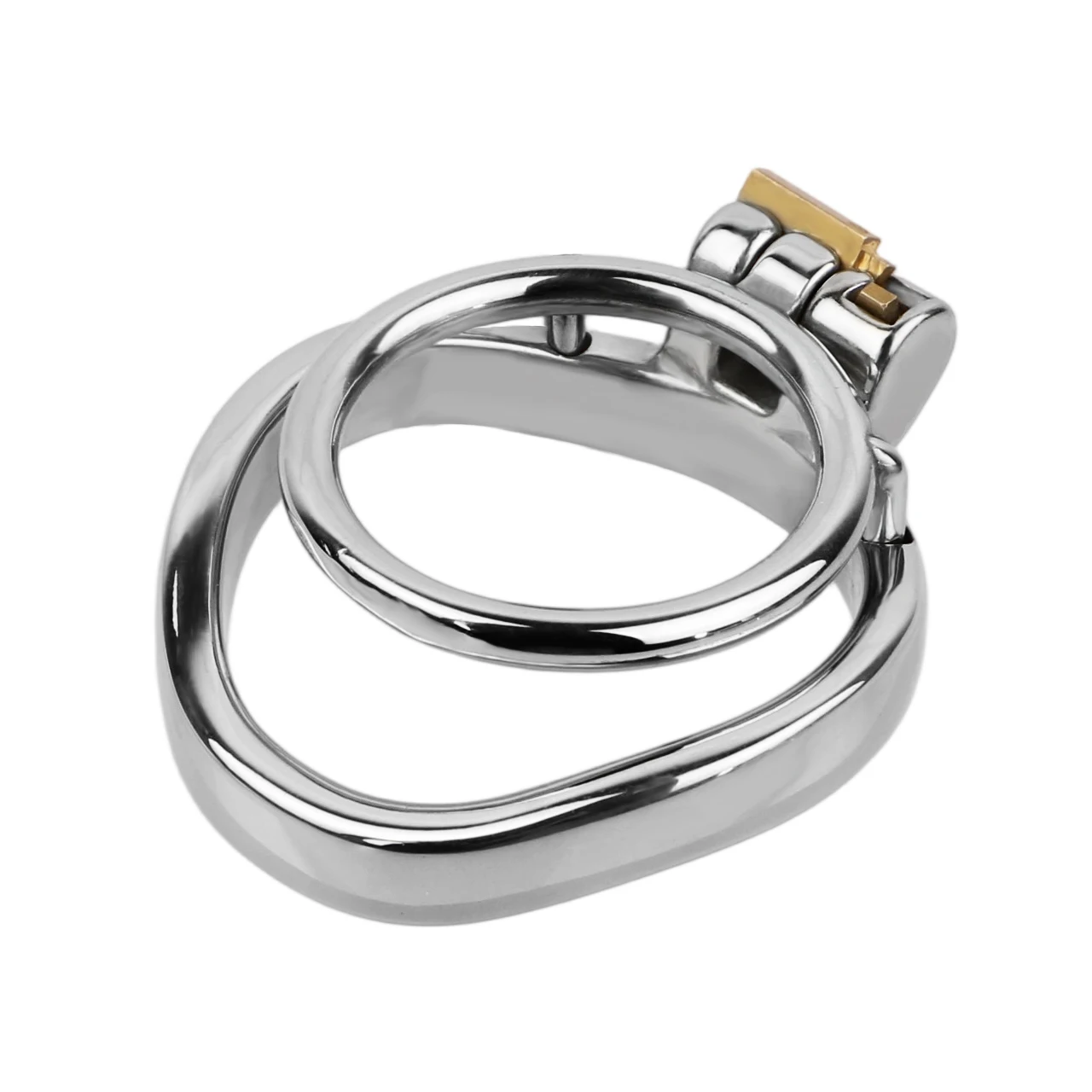 LEZEE Metal Male Chastity Cage Cock Cages With Locking Ring Hollow Out Penis Cage Device Urethral Lock BDSM Sex Toys For Men 18+ - view 4