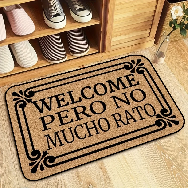 VIKAMA Tapis de bienvenue antidérapant et durable de style occidental, pour salle de bain, toilettes, entrée, couloir, décoration intérieure