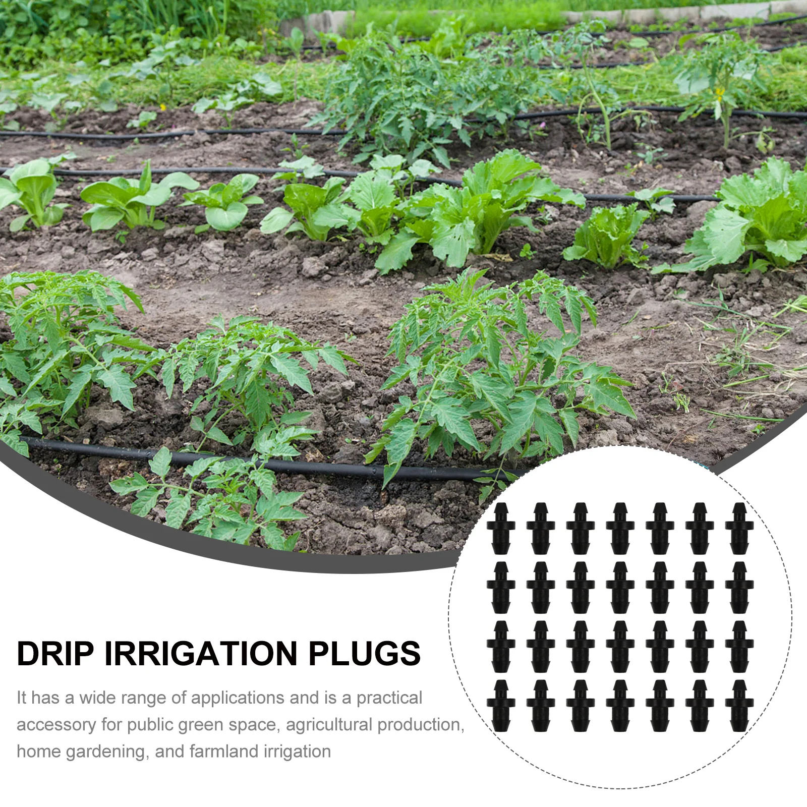 

150pcs Durable Tube Drip Tube Closure Hole Stopper For Garden Lawn Farm Irrigation Setup Drip Irrigation End Closure