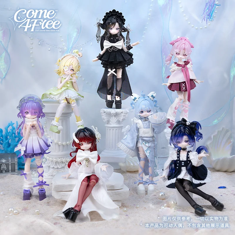 

Original Come4free Ocean Gemstone Series BJD Blind Box PVC 8-Point movable Doll Articulated Action Figures Girl Collectible Gift