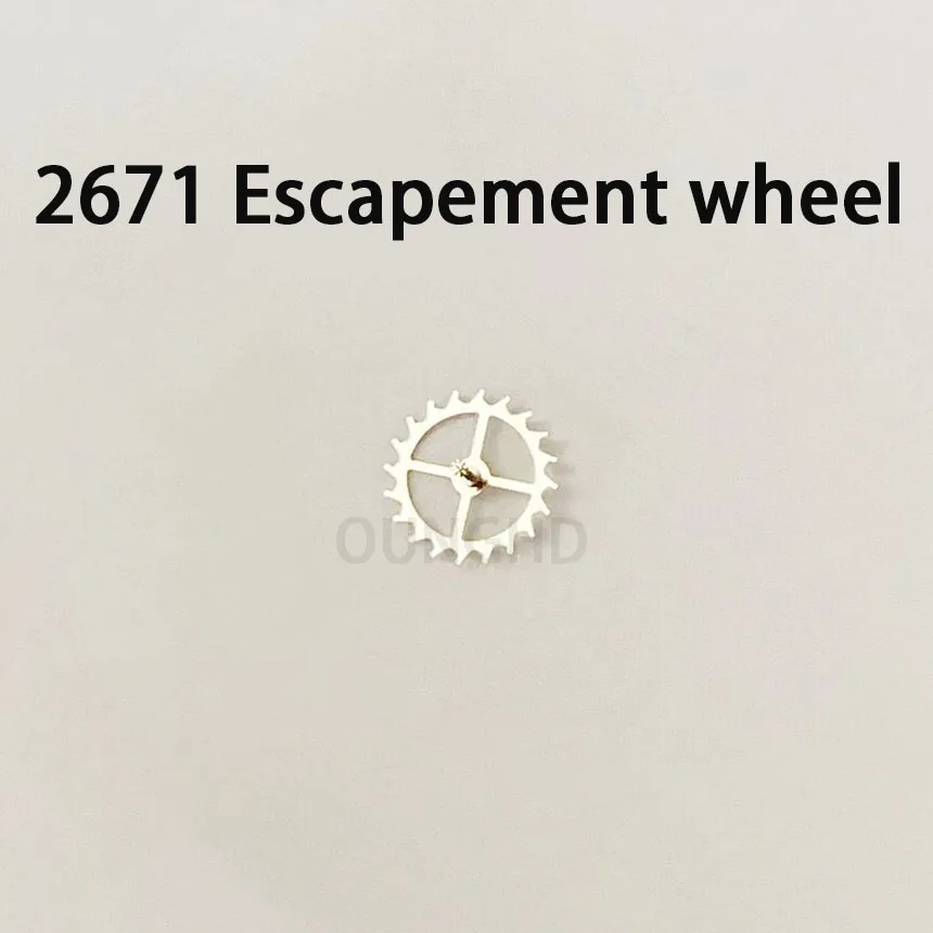 Original เหมาะสำหรับ2671การเคลื่อนไหวพาเลทส้อม Escapement ล้อสองรอบรอบสามวินาทีล้อเดิมถอดส่วน
