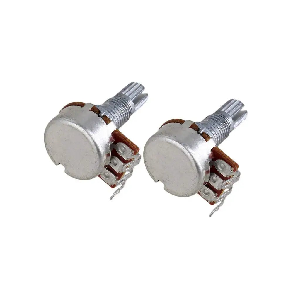 Potenciómetro de volumen de Audio de ohmios de Control de guitarra eléctrica A250k, eje de 18mm, paquete de 10