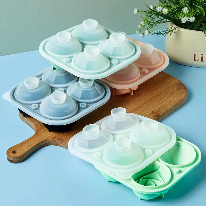 Plateau à glace en Silicone, 2 pouces, diamant Rose, ménage, moule de qualité alimentaire, scellé, Durable, sans odeur, nouveauté ustensiles de cuisine