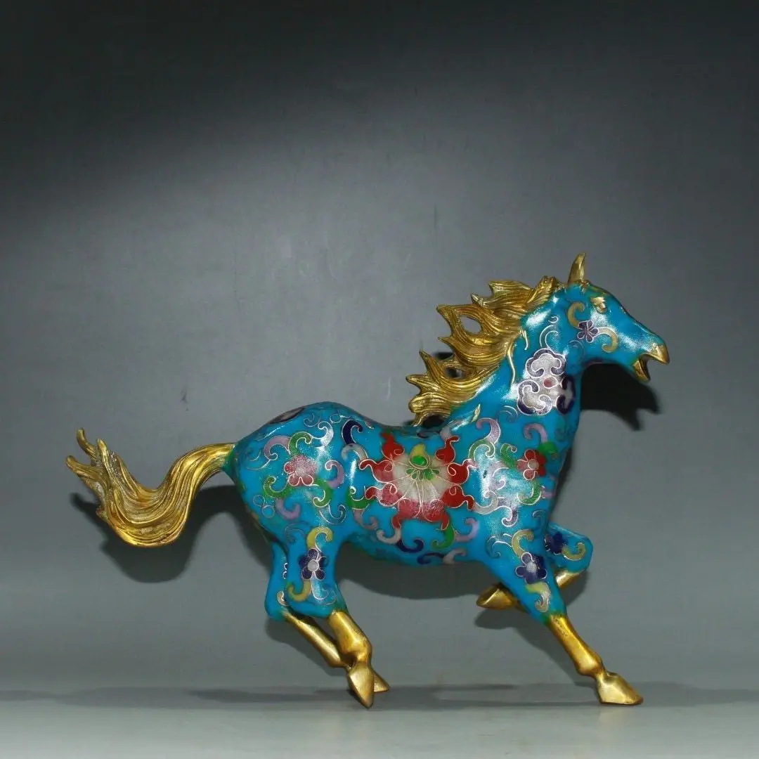 Early collection, pure copper cloisonne filigree ornament, fine workmanship and appearance as shown in the picture