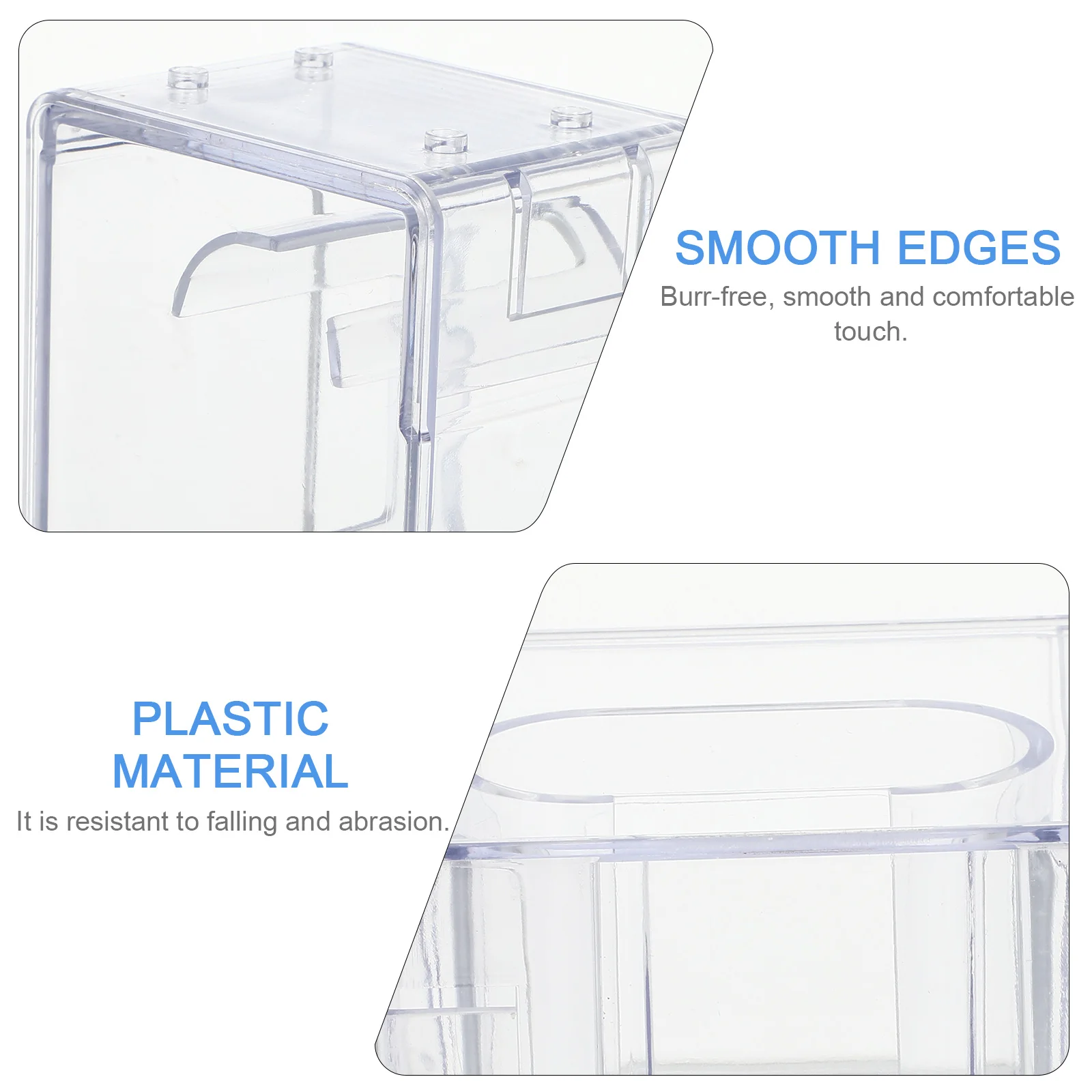 

6pcs Square Watch Box Transparent Plastic Storage Display Holder Organizer For Men Women Collection Case Small Container With