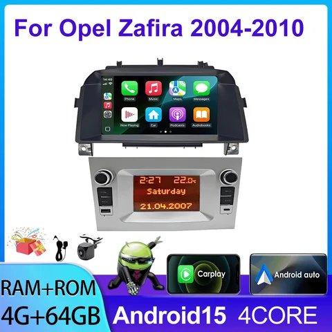 7 "для Opel Zafira 2004-2010 мультимедийный радиоплеер беспроводной Carplay Android Auto BT WiFi IPS экран автомобильная развлекательная система