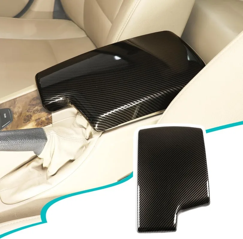 

ABS Carbon Fiber Car Central Control Armrest Storage Box Panel Trim Cover For BMW E90 E91 E92 E93 2005-2012 325i 320i 318i LHD