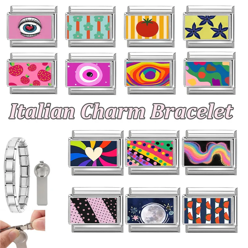 Neue schöne Haustier Katzen und Hunde italienische Charm Links passen 9MM Edelstahl Armband Frauen Männer DIY Herstellung von Schmuck – Detail 16