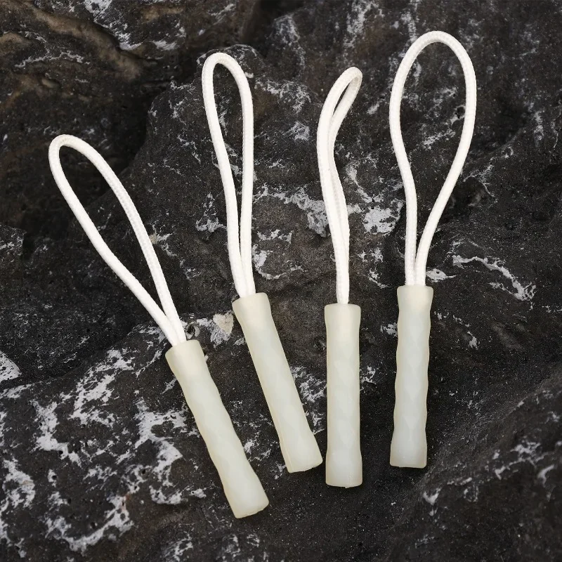 24-1pcs Borsa da viaggio con cerniera luminosa Cerniera Anti-perdita Corda di ancoraggio Tenda da esterno Zaino Anello di trazione Corda Fibbia Accessori pendenti