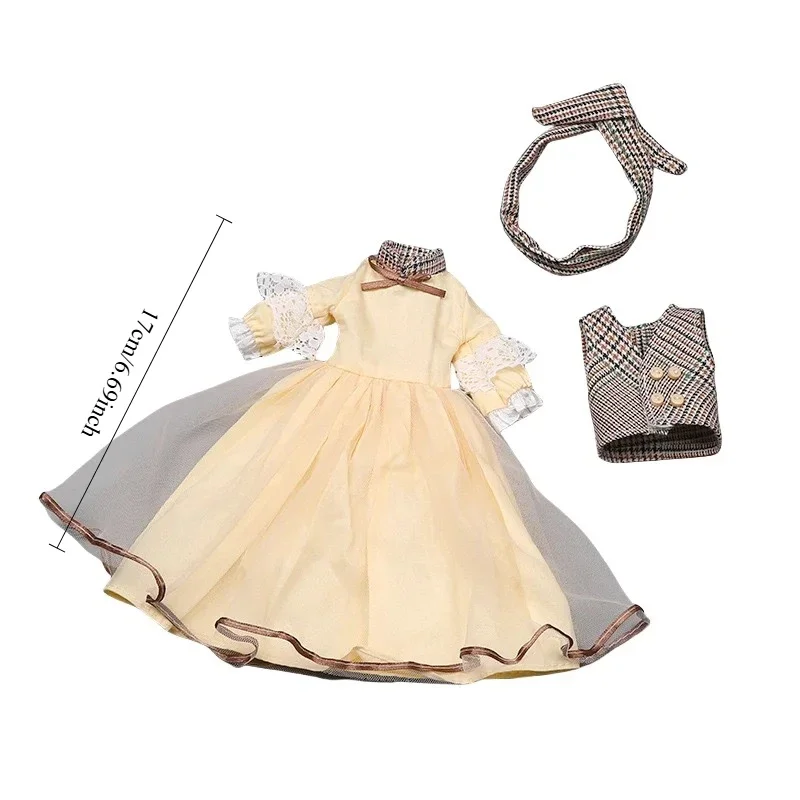 1/6 BJD Doll Clothes 30cm Dolls Lolita Cute Clothes Outfit Accessories Dress Set Children Humanoid DIY Toys Dolls Girl Gifts