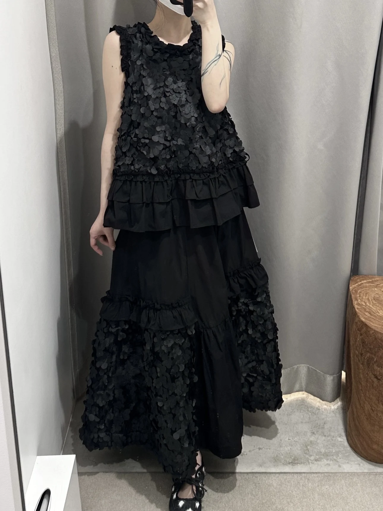 Handmade Embroidery Flower Sequin Women's Belted Overlap Worn Vest Kirikomi Design 2026 Autumn Season round Neckline
