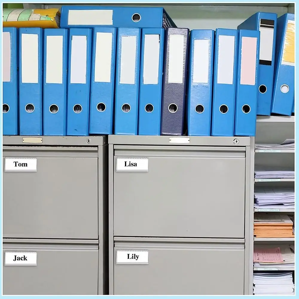 10pcs Transparent Self-adhesive Shelf Label PVC Material Convenient Classification Label Index Card Size Self-adhesive