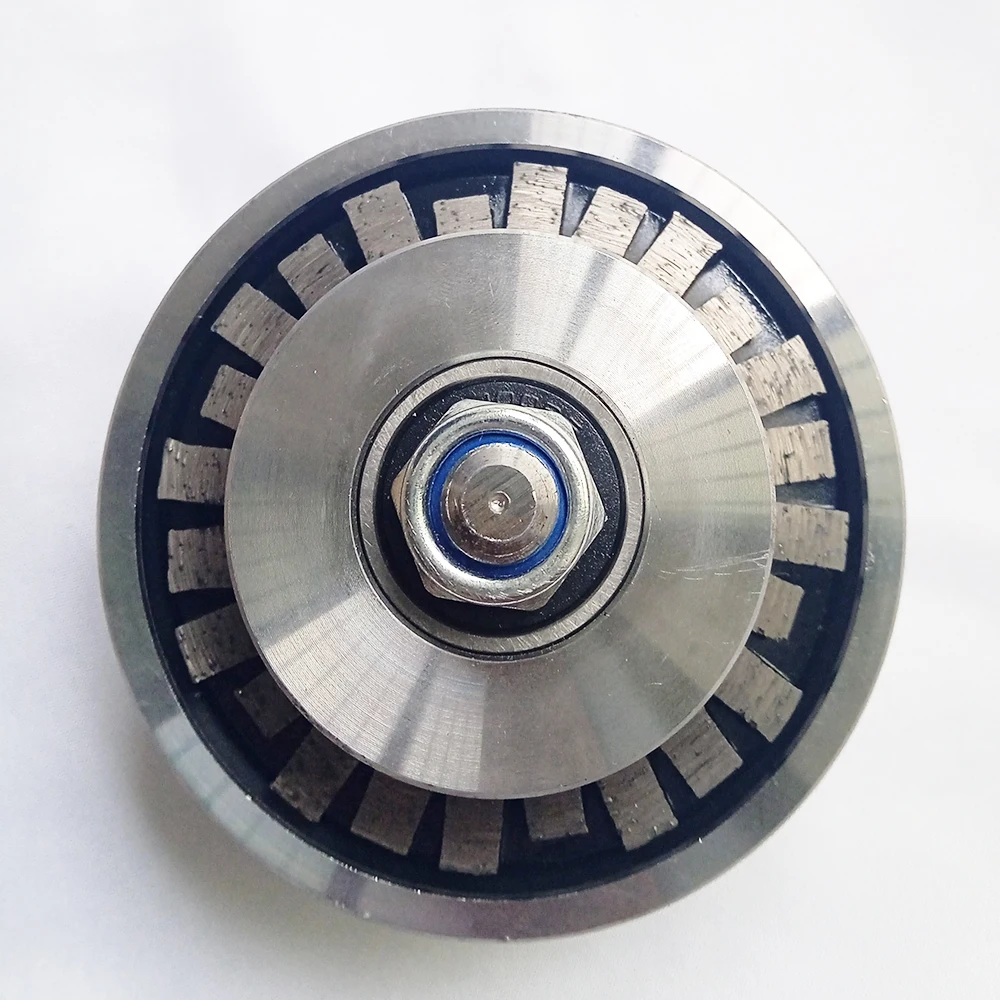 Diamond Profile Grinding Wheel Sintering Welding Segmented Metal Bond Demi Bullnose B10 For Granite Marble Edge Hand Router Bit