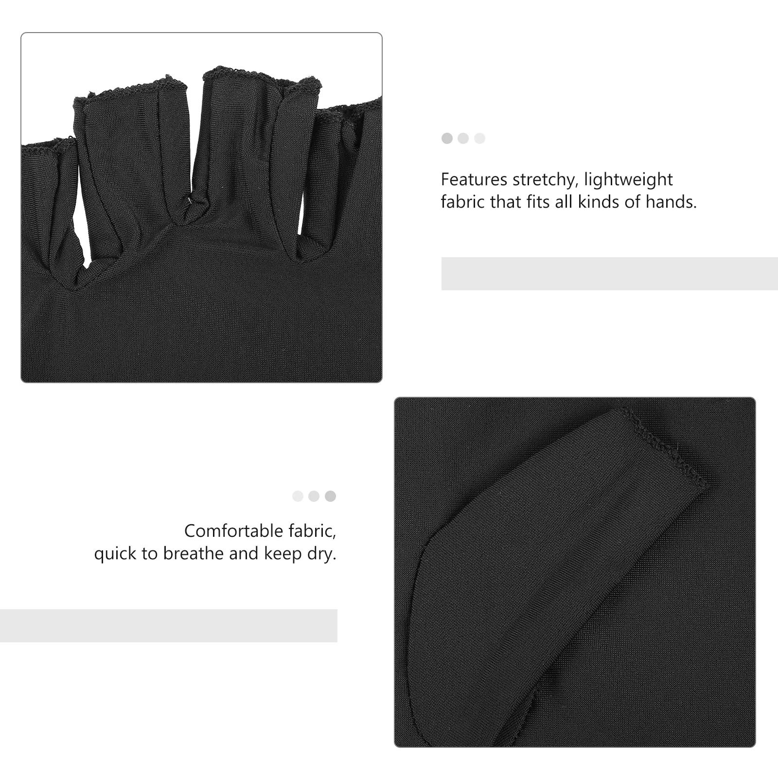 1Pair Anti-Uv Gloves Fingerless Manicure Gel Nail Uv Shield Gloves Sunscreen Protection for Nail Art Fingerless Mitts