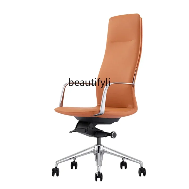 

XZ1Italian minimalist leather boss chair ergonomic office, computer chair, designer swivel chair