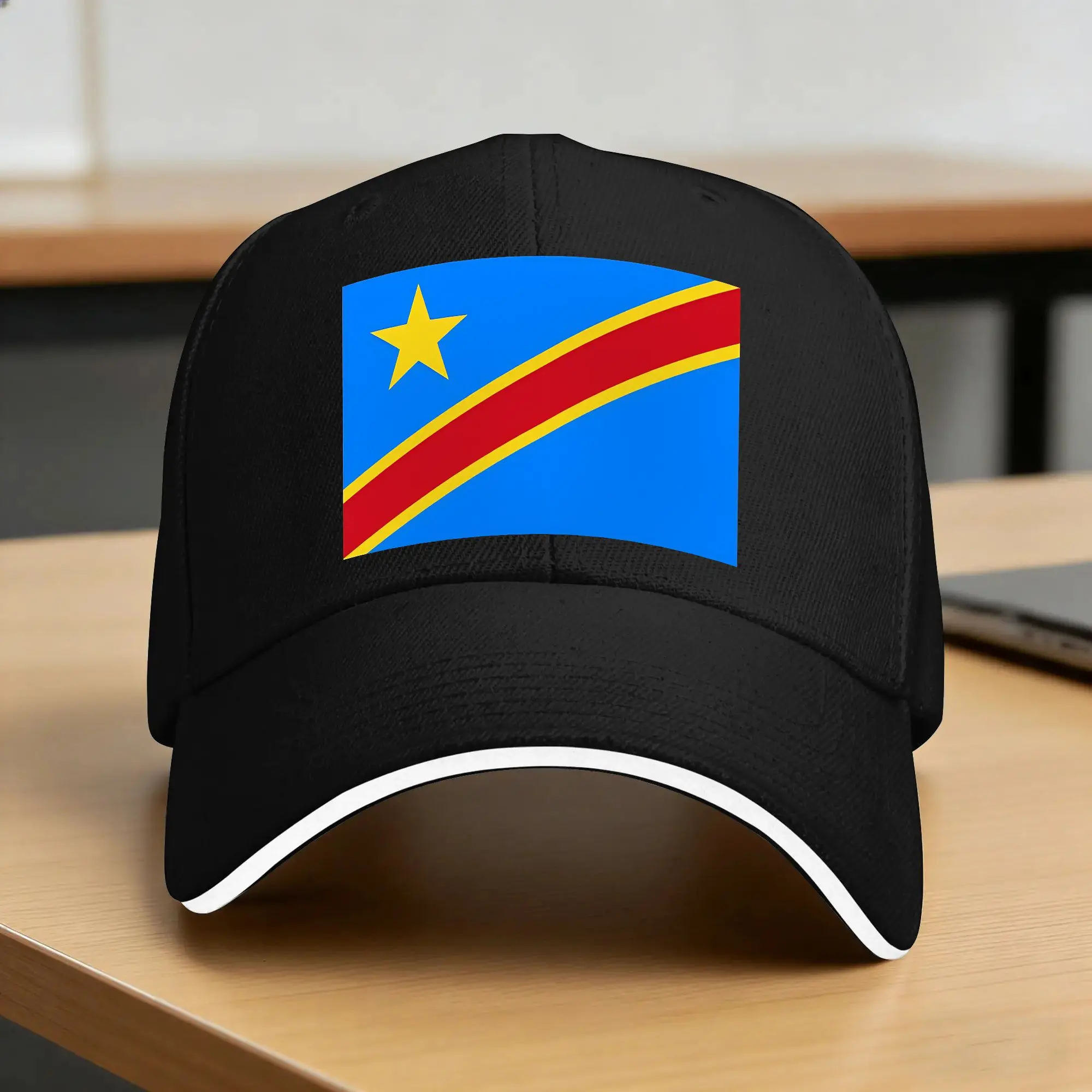 Democratic Republic Of The Congo National Flag Full Colour Baseball Cap  Summer Casual Trucker Hat For Women Sun Baseball Caps