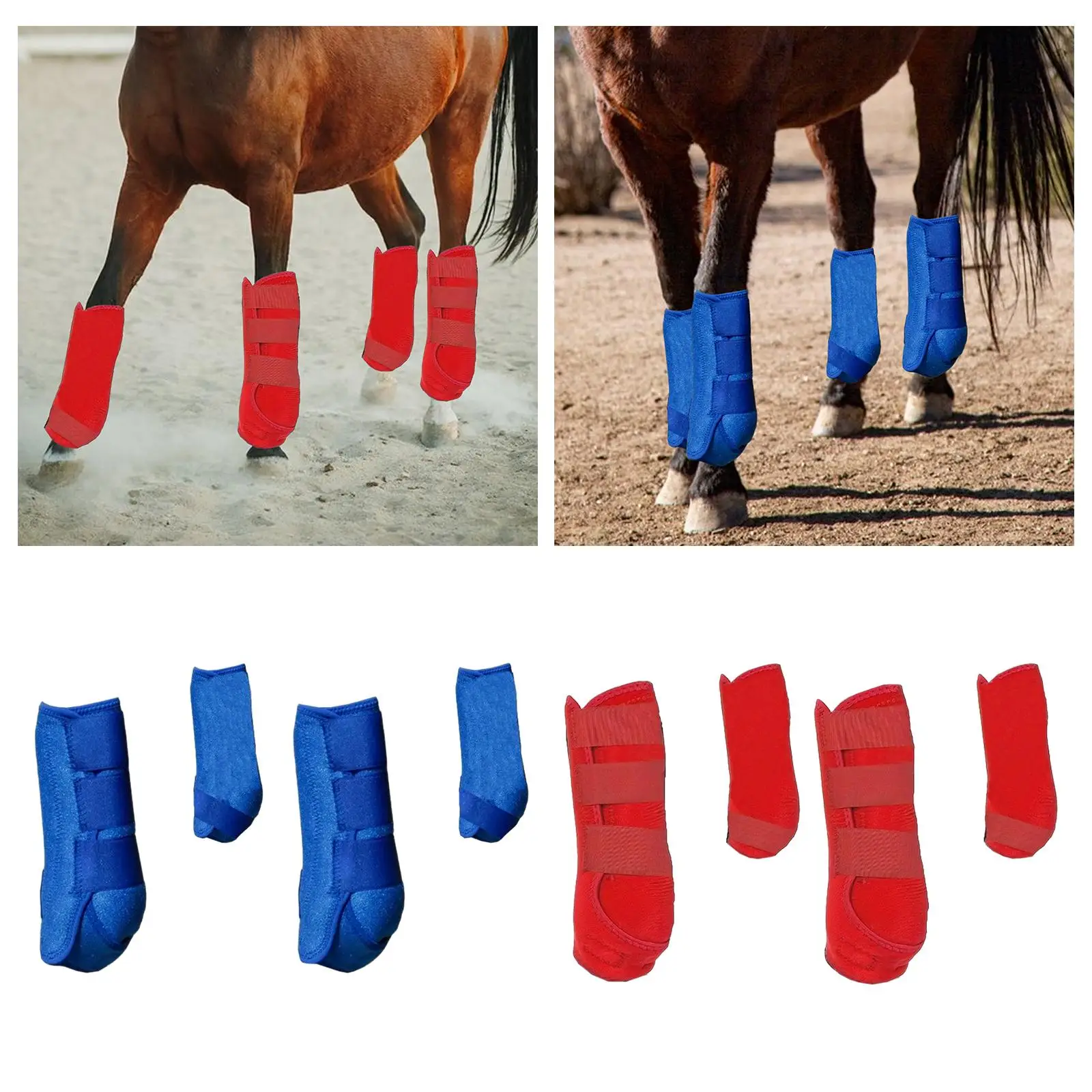 4x Horse Boots Professional Tendon Protector Leg Guard Leg Protective Leg Wraps