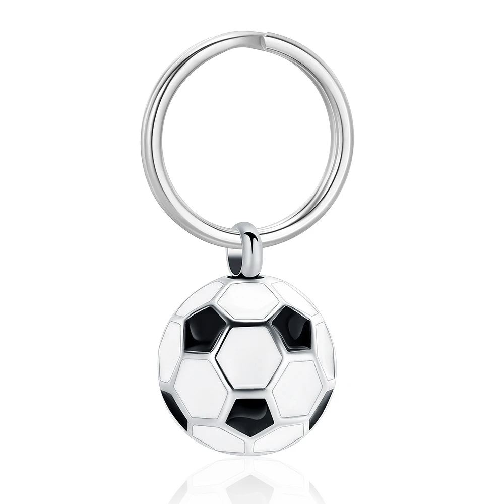 

316L Stainless Steel Cremation Jewelry Soccer Ball Key Chain For Ashes Football Urn Keychain Ash Holder Keepsake Gift For Men