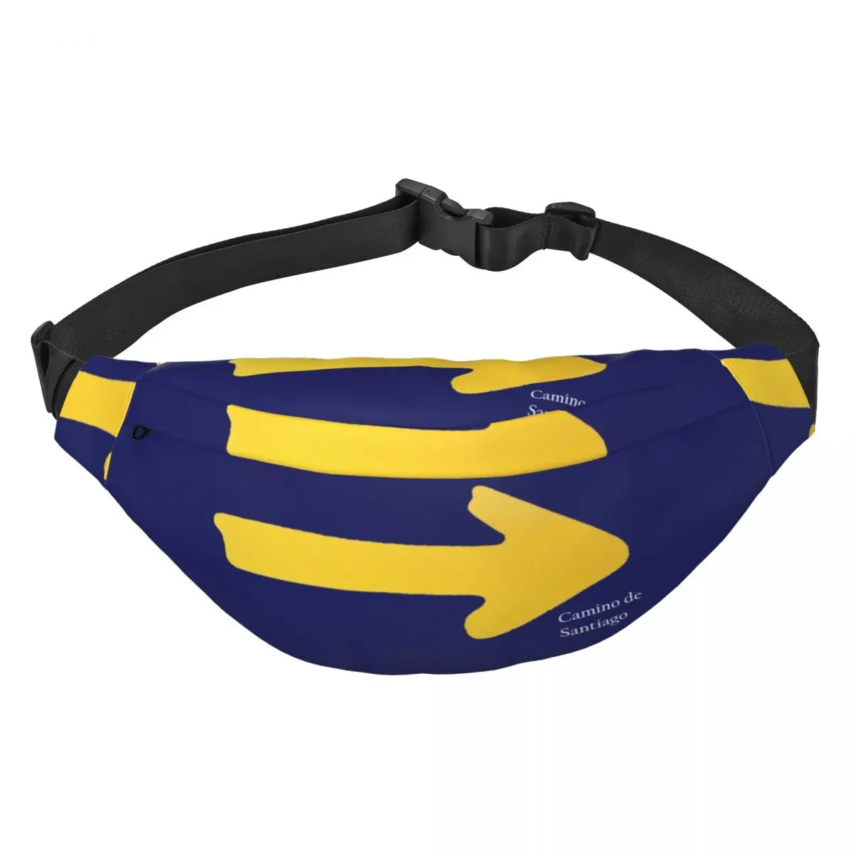 

Custom Camino De Santiago Fanny Pack Spain Compostela Sling Crossbody Waist Bag for Running Phone Money Pouch