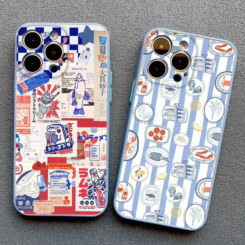 Sardines Color Fish Shoal Phone Case For iPhone 17 Pro Max 16 15 14 Pro Max Plus 13 12 Mini 11 Pro Max Shockproof Back Covers