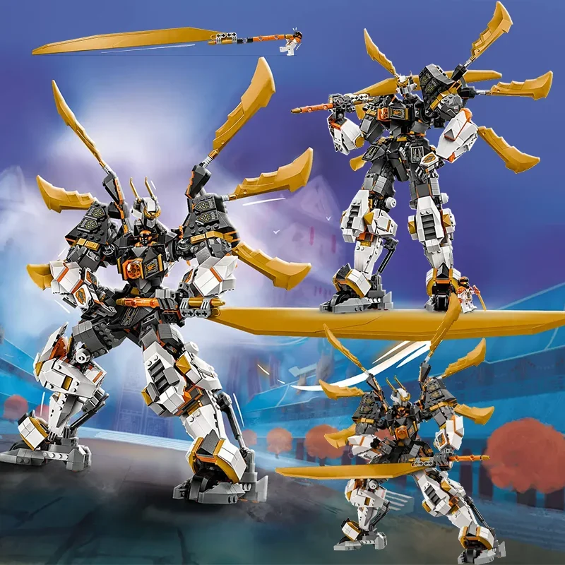 ディズニー-1055-個-kou's-タイタンドラゴンメカニンジャモデル-71821-ホームデコレーション組み立ておもちゃクリスマス用ハイエンド家具ギフト