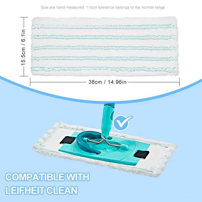 Mop Flat Replacement Head for Leifheit Clean Twist XL MicroDuo Dry and Wet Cleaning Pad Home Floor Cleaning Supplies 38x15.5cm