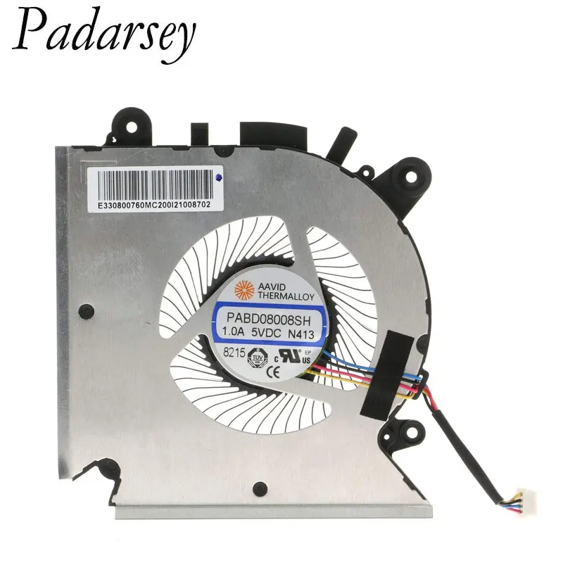 Padarsey Replacement Laptop Cooling Fan for MSI GF63 MS-16R1 MS-16R2 PABD08008SH N413 E322500300A