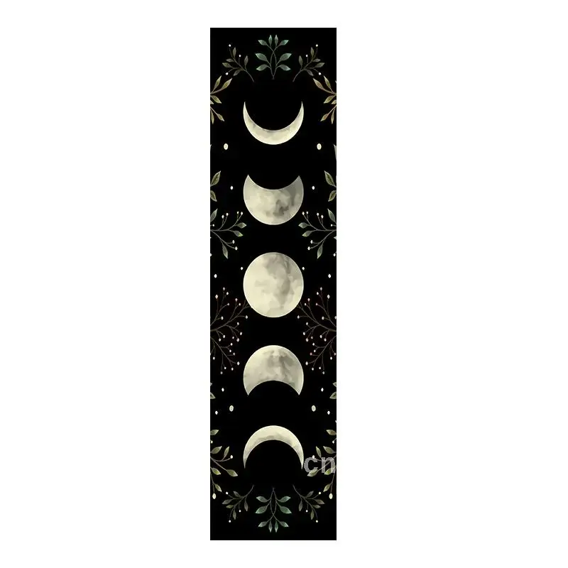 

Vintage Home Decoration Wall Hanging Tapestry, Olive Leaf, Green Moonlight, Moon Phase, Black Tapestries, Boho Room Decor