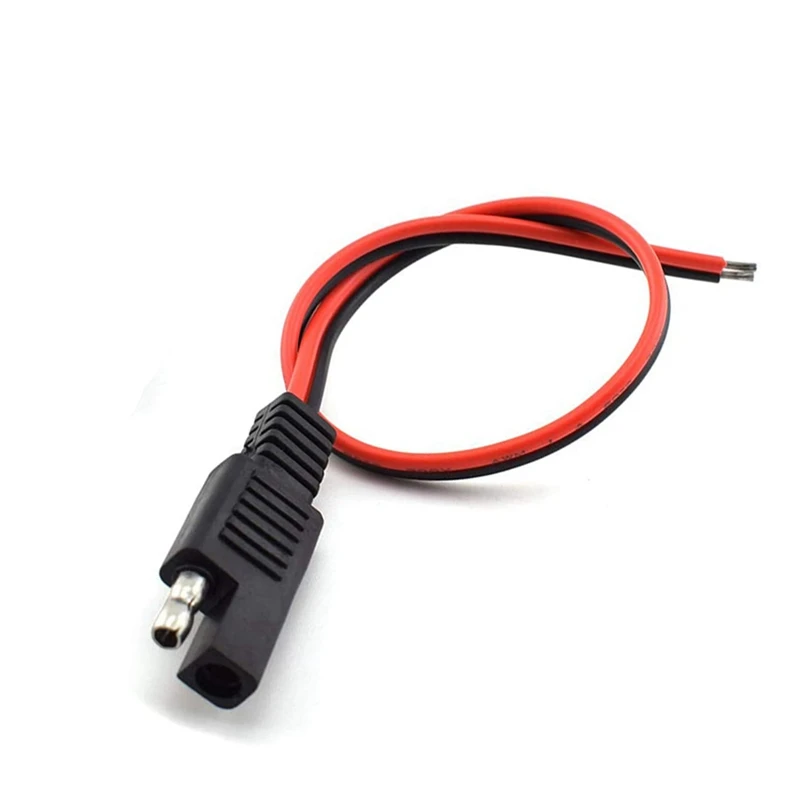 Cable de extensión SAE de 4 piezas y 18AWG, SAE de conector rápido 2 pines, enchufe de desconexión, Panel de batería Solar de 10A, Cable de enchufe SAE de 1 pies/30Cm