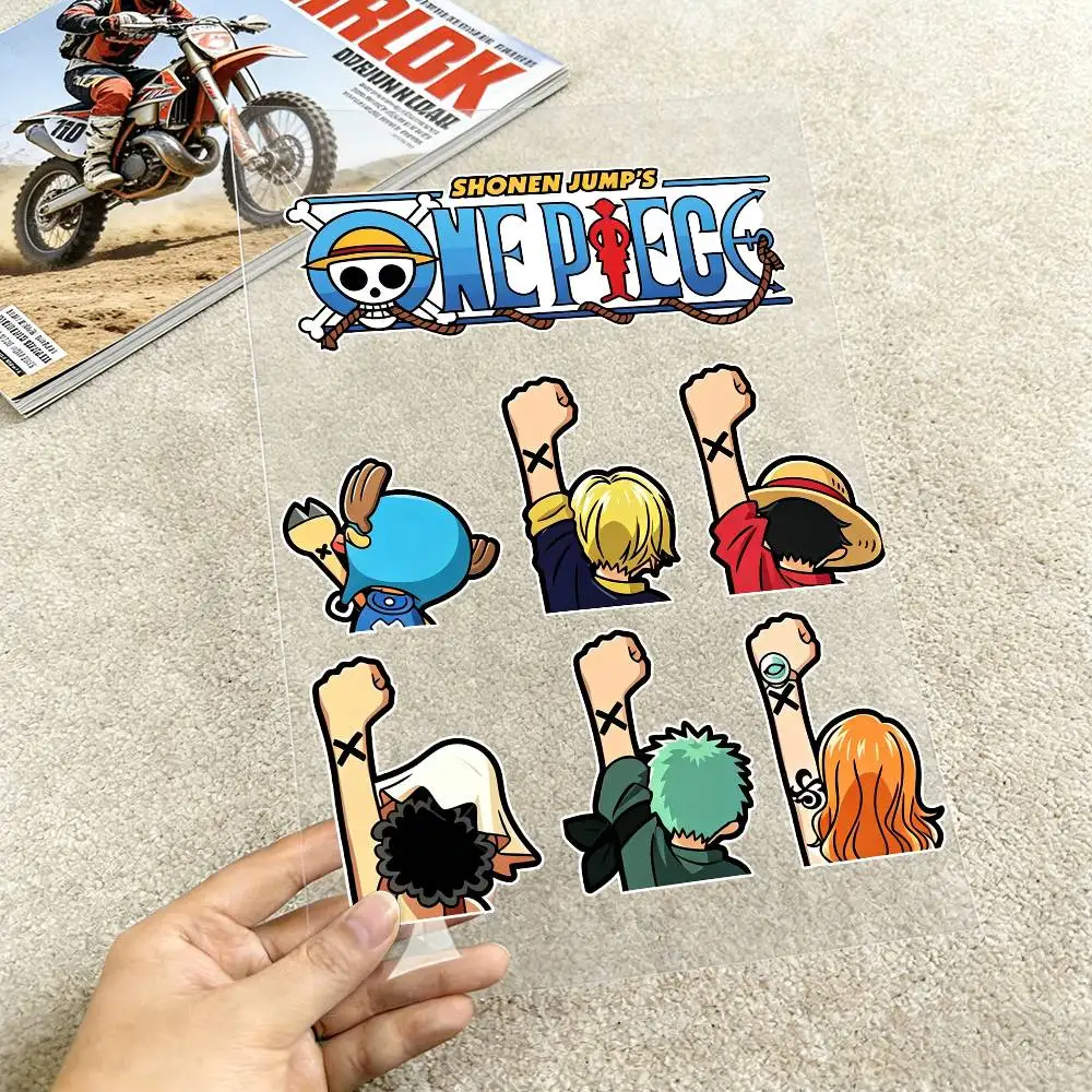 

Светоотражающие наклейки Monkey D. Luffy, Usopp One Piece для мотоциклов, водонепроницаемые наклейки для шлемов, скутеров, топливных баков, ящиков для инструментов, гоночных мотоциклов