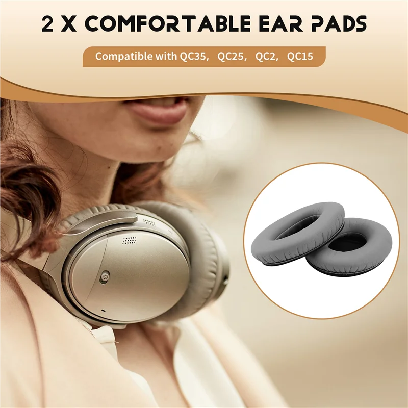 A31R-Replacement Ear Pads For Bose Quietcomfort 35, QC35, QC25, QC2, QC15, Around-Ear AE2, Ae2i, Ae2w Headphones / Ear Cushion /