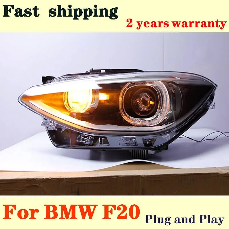 Car Styling For BMW 1 Series F20 Headlights 2012 2013 2014 2015 Double Beam Lens Projector Xenon Lamps LED Car Accessories