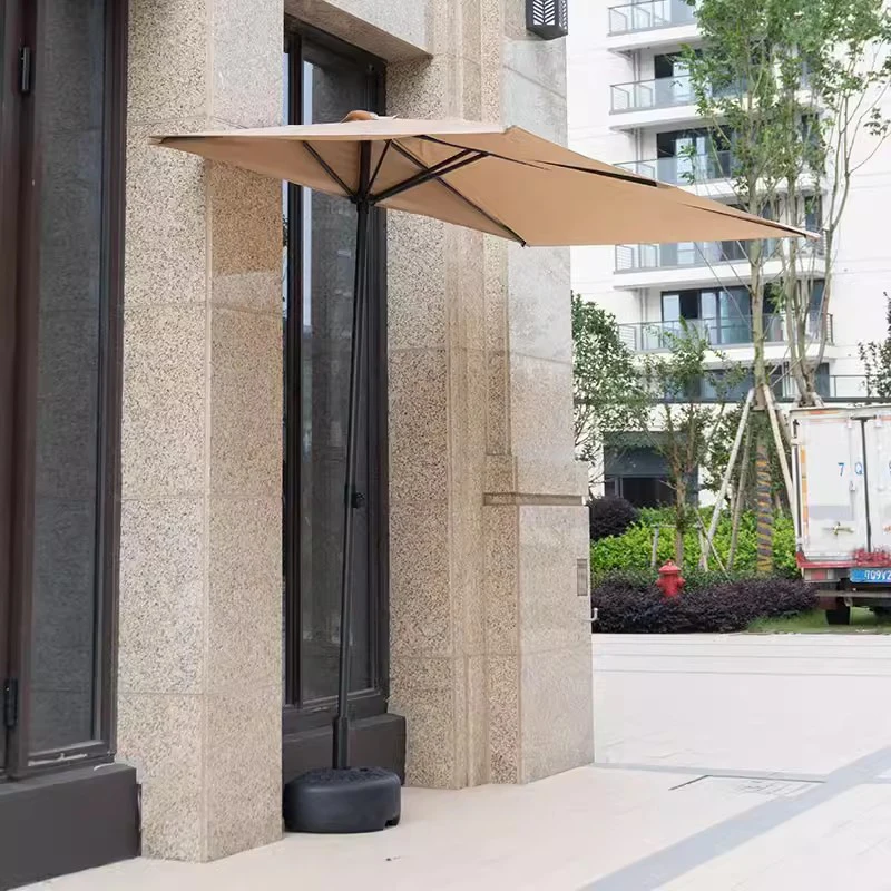 130x250cm street garden umbrella iron used against a Wall parasol Outdoor terrace Sun umbrella rectangular umbrella no base