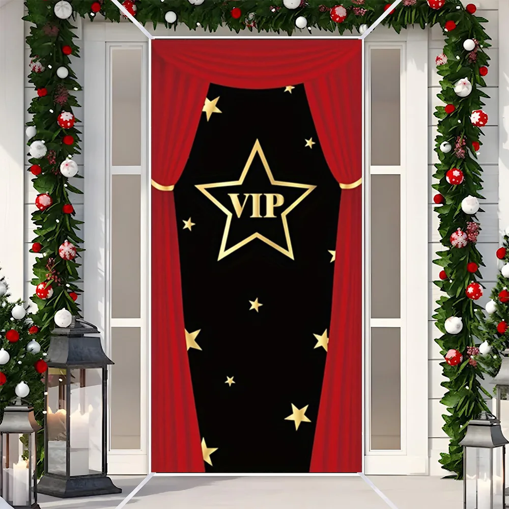 VIP Stage Red Carpet Movie Nights Background Award Ceremonies Charming Celebrity Entranc Hollywoodd-Stars Party Decor Photo Prop