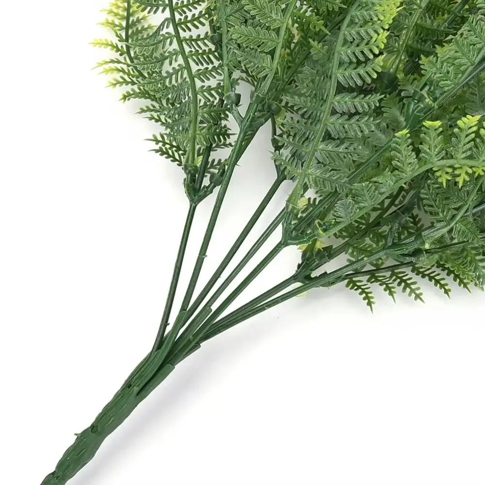 7-Zweige Künstliche Farnpflanzen aus Plastik, Foto-Requisiten, Künstliches Farngras, Grüne Blumen für Heimdekoration