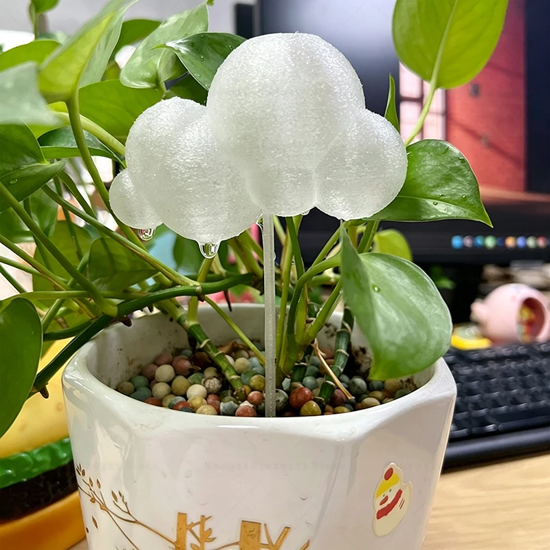 3D Printed Cloud Watering Device, Slow Drip Irrigation of Plants, Automatic Watering Tool for Garden/Office Decoration Ornament