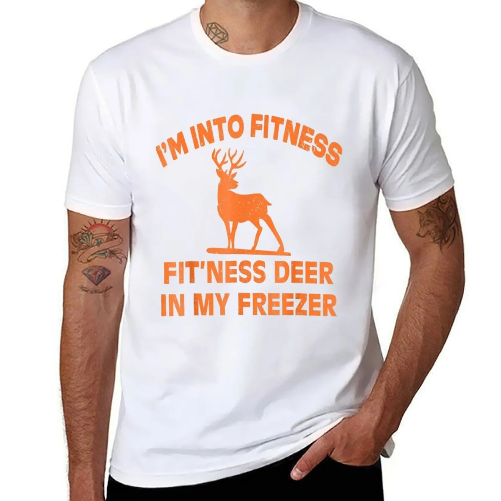 

Funny I'm Into Fitness Fit'Ness Deer In My Freezer Deer T-Shirt t shirt man plain t shirt personalised T-Shirt