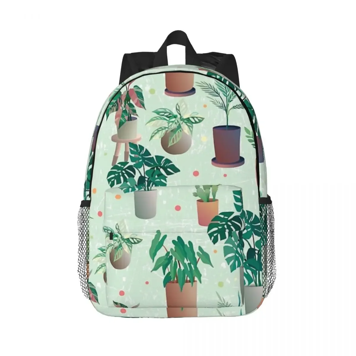 Potting Houseplants Pattern Backpacks Teenager Bookbag Casual Students School Bags Travel Rucksack Shoulder Bag Large Capacity