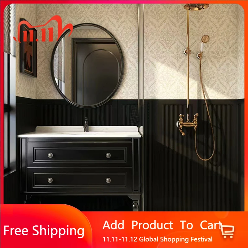 

Дубовые шкафы для хранения в ванной комнате, стоячий ящик, узкие роскошные полки, органайзер для хранения, раковина, экономия места, мобильная мебель Bagno